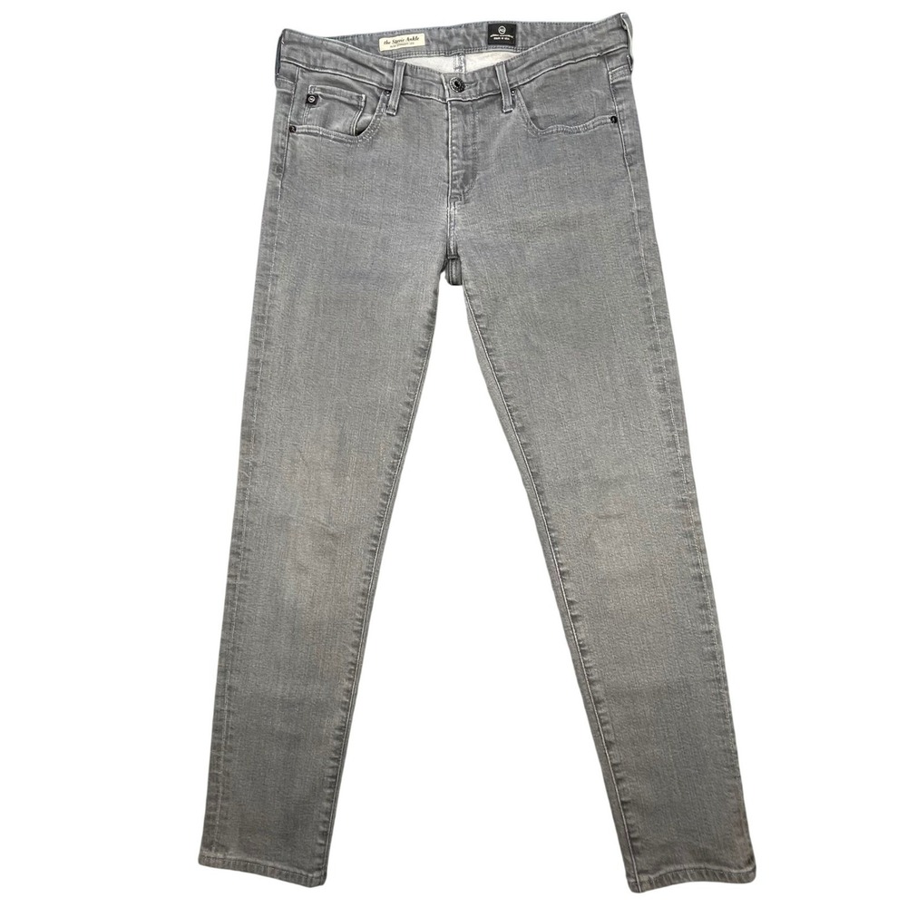 AG Adriano Goldschmied Grey Stevie Ankle Slim Straight Leg Jeans Women 29R